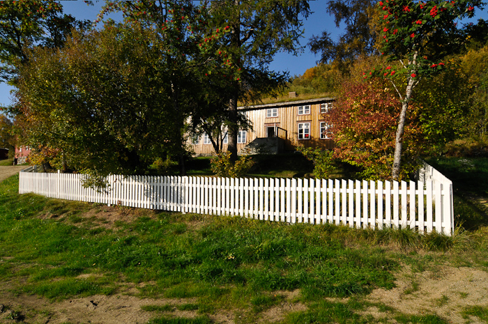 Hagen foran huset